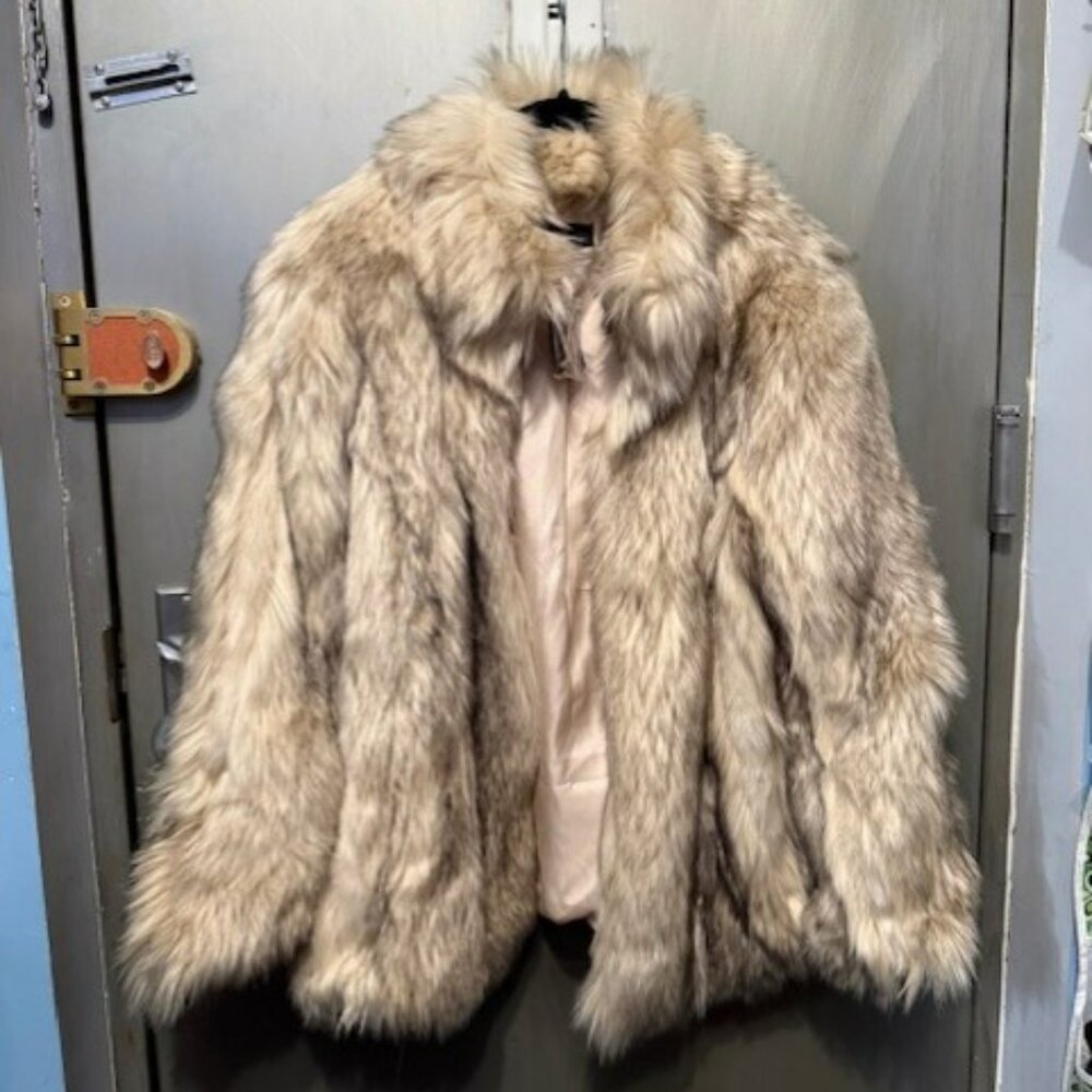 1970s Retro Vintage Inspired 'Leah' Faux Rabbit Fur Coat
